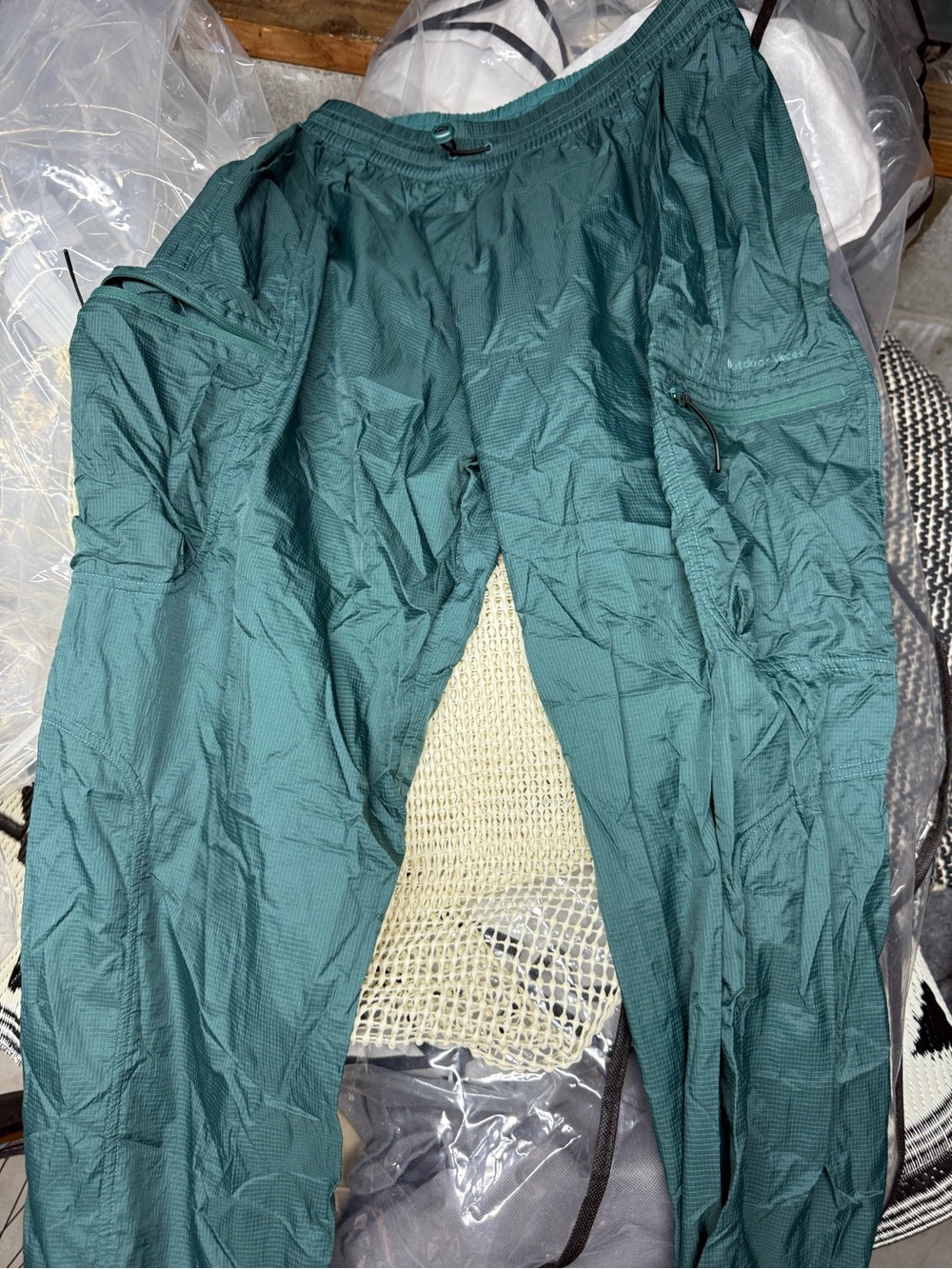 Lightweight Teal Windbreaker pants